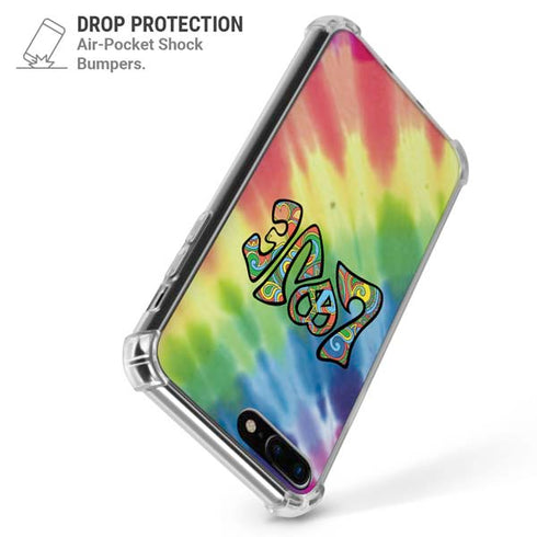 Liquid Blue Tie Dye Peace & Love iPhone 7/8 Plus Clear Case