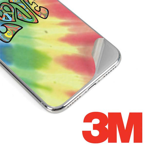 Liquid Blue Tie Dye Peace & Love iPhone XS Max Skin