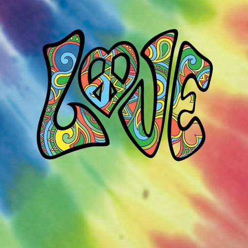 Liquid Blue Tie Dye Peace & Love iPhone XS Pro Case