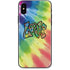 Liquid Blue Tie Dye Peace & Love iPhone XS Skin