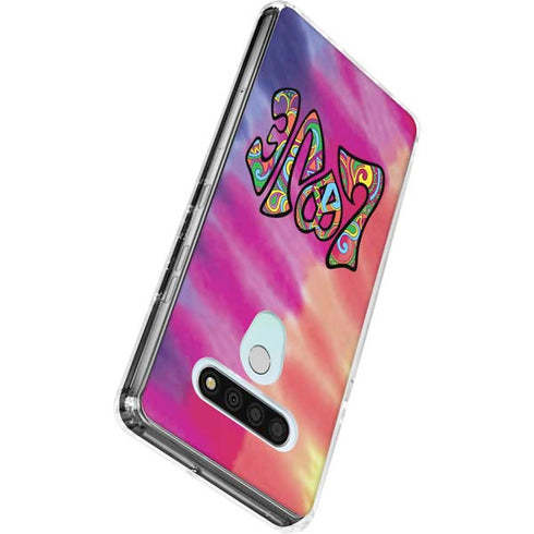 Liquid Blue Tie Dye Peace & Love LG Stylo 6 Clear Case
