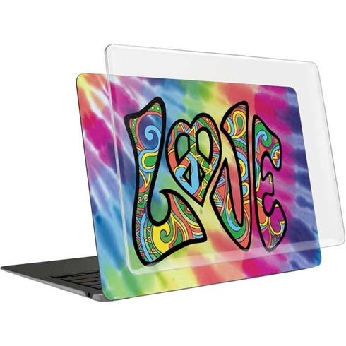Liquid Blue Tie Dye Peace & Love MacBook Air 13in M1 (2021) Case plus Skin