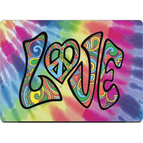 Liquid Blue Tie Dye Peace & Love MacBook Pro 14in (2021-24) Skin