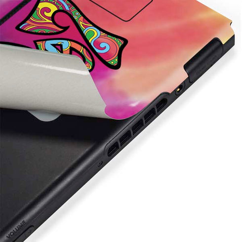 Liquid Blue Tie Dye Peace & Love Nintendo Switch Bundle Skin