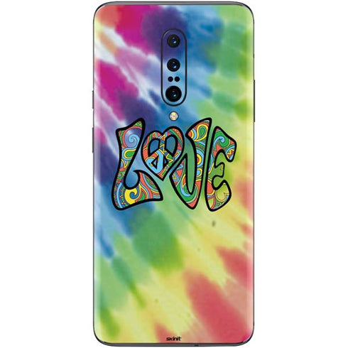 Liquid Blue Tie Dye Peace & Love OnePlus 7 Pro Skin