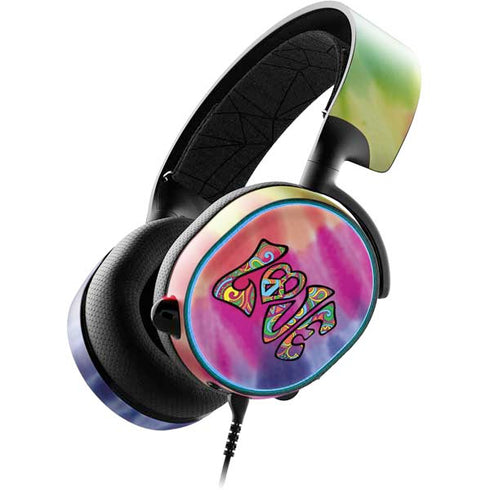 Liquid Blue Tie Dye Peace & Love SteelSeries Arctis 3 Skin