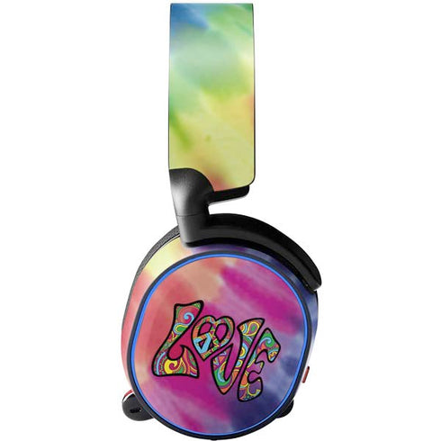 Liquid Blue Tie Dye Peace & Love SteelSeries Arctis 3 Skin