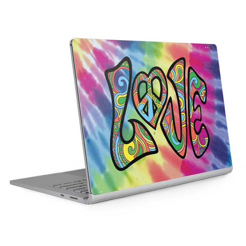 Liquid Blue Tie Dye Peace & Love Surface Book 2 15in Skin