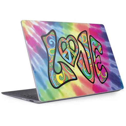 Liquid Blue Tie Dye Peace & Love Surface Laptop 2 Skin