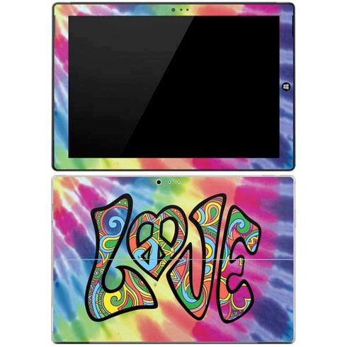 Liquid Blue Tie Dye Peace & Love Surface Pro 3 Skin
