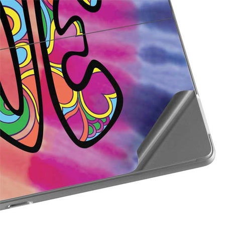 Liquid Blue Tie Dye Peace & Love Surface Pro 8 Skin