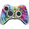 Liquid Blue Tie Dye Peace & Love Xbox 360 Wireless Controller Skin