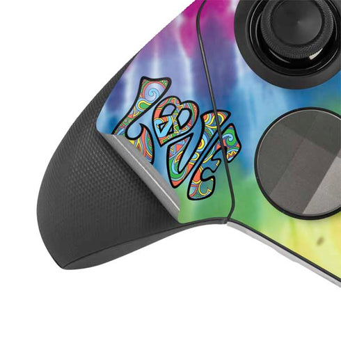 Liquid Blue Tie Dye Peace & Love Xbox Elite Wireless Controller Series 2 Skin