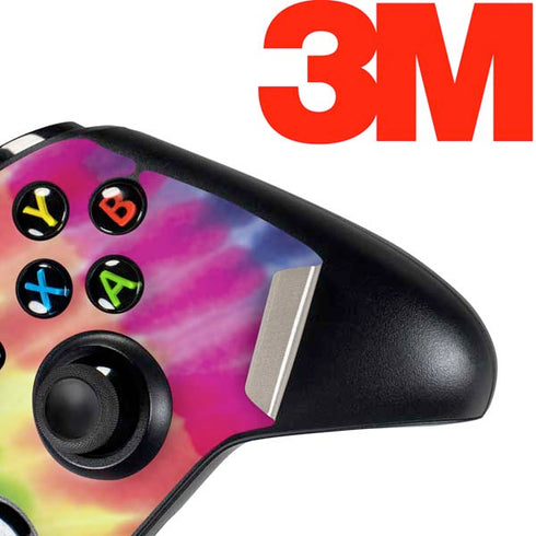 Liquid Blue Tie Dye Peace & Love Xbox One Controller Skin