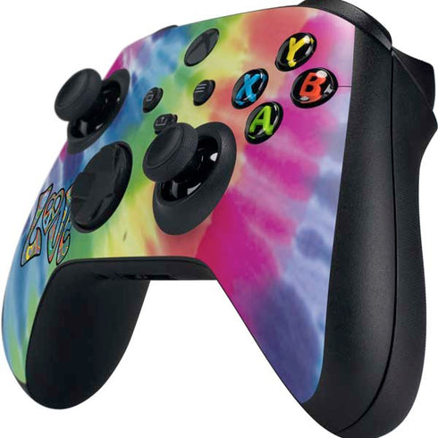 Liquid Blue Tie Dye Peace & Love Xbox Series X Controller Skin