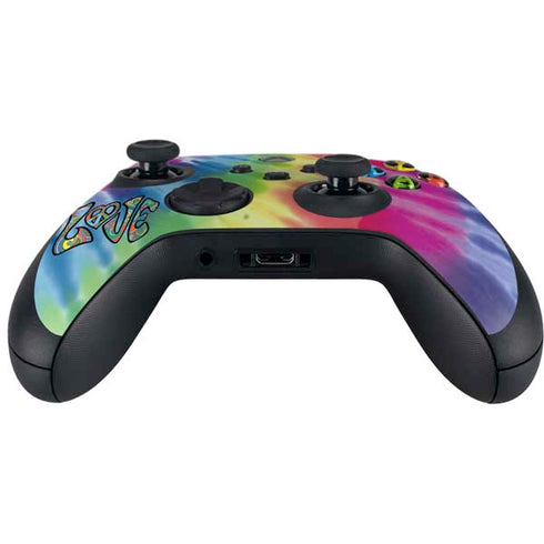 Liquid Blue Tie Dye Peace & Love Xbox Series X Controller Skin