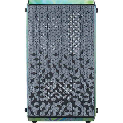 Liquid Blue Tie Dye Peace Heart Cooler Master MasterBox Q300L Mini Tower Skin