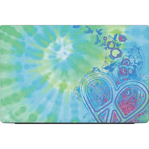Liquid Blue Tie Dye Peace Heart Dell Vostro Skin