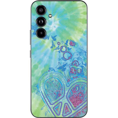 Liquid Blue Tie Dye Peace Heart Galaxy A54 5G Skin