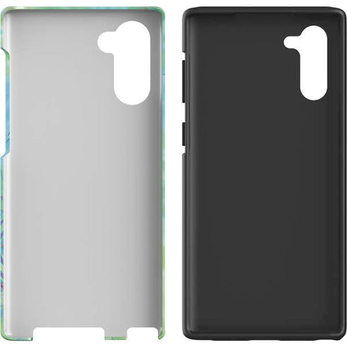 Liquid Blue Tie Dye Peace Heart Galaxy Note 10 Pro Case