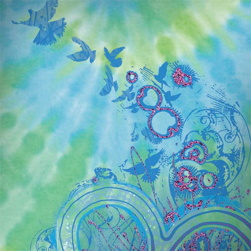 Liquid Blue Tie Dye Peace Heart Galaxy Note 8 Skin