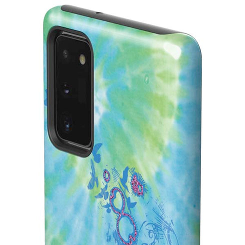 Liquid Blue Tie Dye Peace Heart Galaxy Note20 5G Pro Case