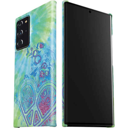 Liquid Blue Tie Dye Peace Heart Galaxy Note20 Ultra 5G Lite Case