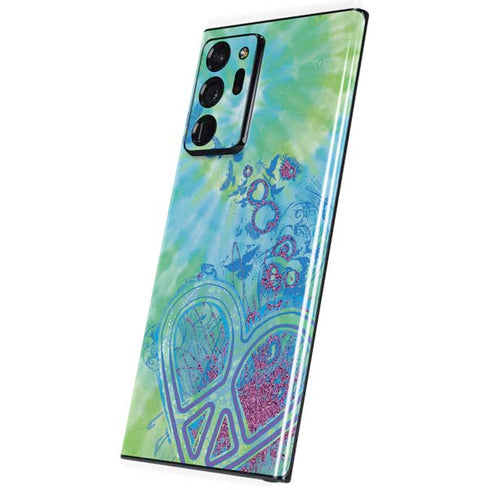 Liquid Blue Tie Dye Peace Heart Galaxy Note20 Ultra 5G Skin