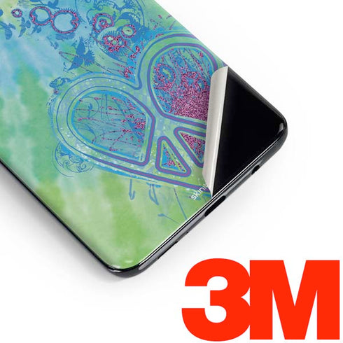 Liquid Blue Tie Dye Peace Heart Galaxy S10 Skin