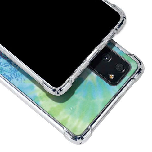 Liquid Blue Tie Dye Peace Heart Galaxy S20 FE Clear Case