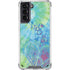 Liquid Blue Tie Dye Peace Heart Galaxy S21 5G Clear Case