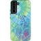 Liquid Blue Tie Dye Peace Heart Galaxy S22 Plus Pro Case
