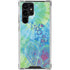 Liquid Blue Tie Dye Peace Heart Galaxy S22 Ultra Clear Case