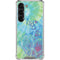 Liquid Blue Tie Dye Peace Heart Galaxy S23 Clear Case