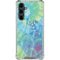Liquid Blue Tie Dye Peace Heart Galaxy S23 FE Clear Case