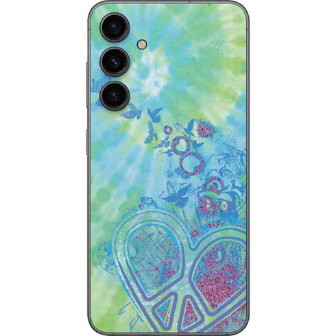 Liquid Blue Tie Dye Peace Heart Galaxy S23 FE Skin