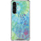 Liquid Blue Tie Dye Peace Heart Galaxy S23 Plus Clear Case