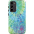 Liquid Blue Tie Dye Peace Heart Galaxy S23 Plus Pro Case