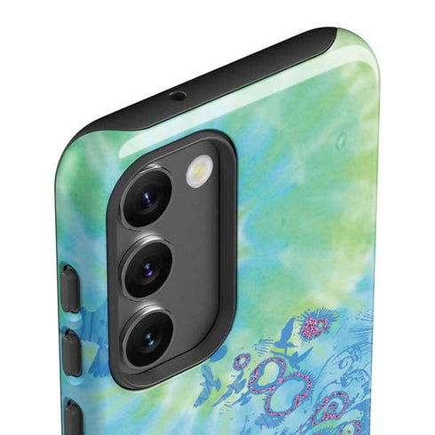 Liquid Blue Tie Dye Peace Heart Galaxy S23 Pro Case