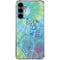 Liquid Blue Tie Dye Peace Heart Galaxy S24 Plus Clear Case