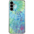 Liquid Blue Tie Dye Peace Heart Galaxy S24 Plus Clear Case