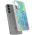Liquid Blue Tie Dye Peace Heart Galaxy S24 Plus Clear Case