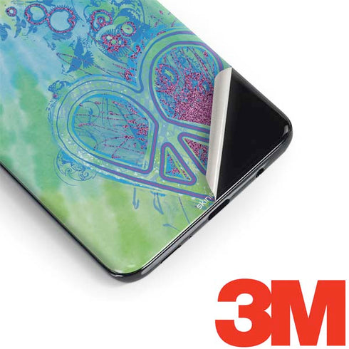 Liquid Blue Tie Dye Peace Heart Galaxy S9 Plus Skin
