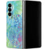 Liquid Blue Tie Dye Peace Heart Galaxy Z Fold4 5G Skin