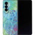 Liquid Blue Tie Dye Peace Heart Galaxy Z Fold4 5G Skin
