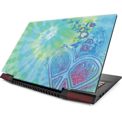 Liquid Blue Tie Dye Peace Heart Lenovo IdeaPad Skin