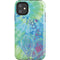 Liquid Blue Tie Dye Peace Heart iPhone 11 Impact Case