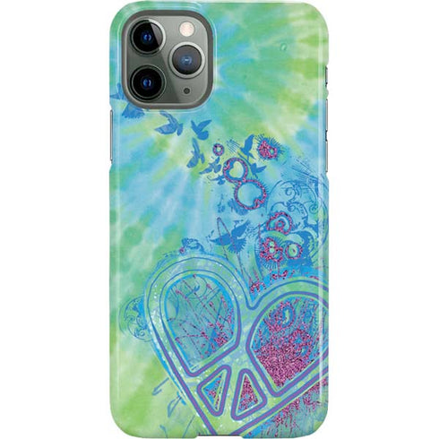 Liquid Blue Tie Dye Peace Heart iPhone 11 Pro Lite Case