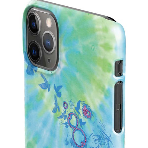 Liquid Blue Tie Dye Peace Heart iPhone 11 Pro Max Lite Case