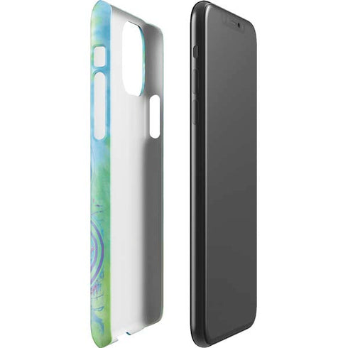 Liquid Blue Tie Dye Peace Heart iPhone 11 Pro Max Lite Case